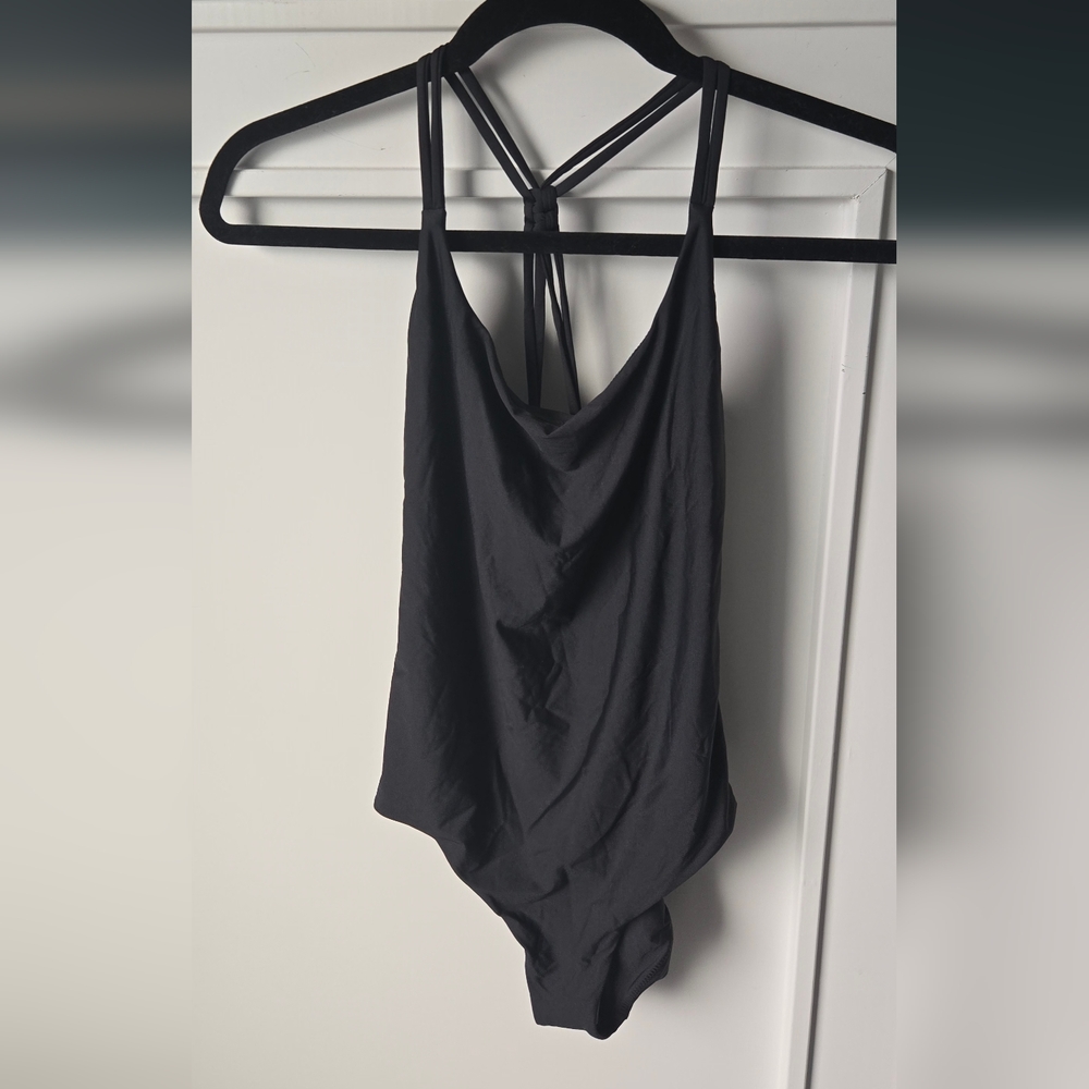 Unsubscribed Black Strappy One-Piece Swimsuit